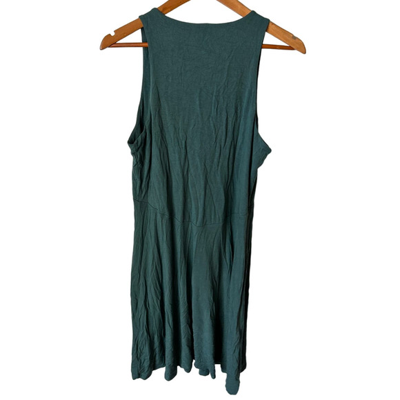 Athleta Santorini Thera Mini Dress Fit & Flare Sleeveless Green‎ Size LT - Picture 5 of 6